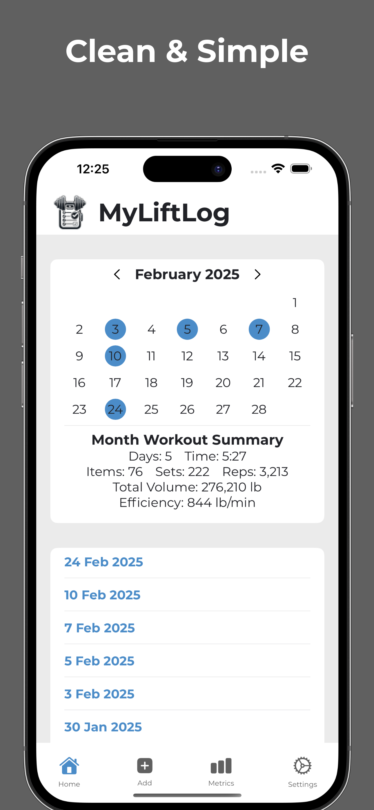 MyLiftLog Screenshot 1